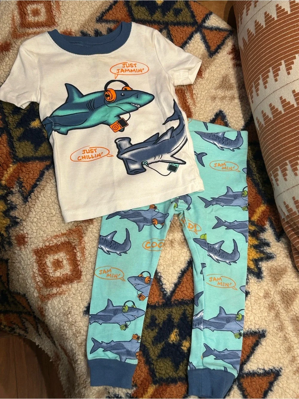 18m Shark Pajama Set
